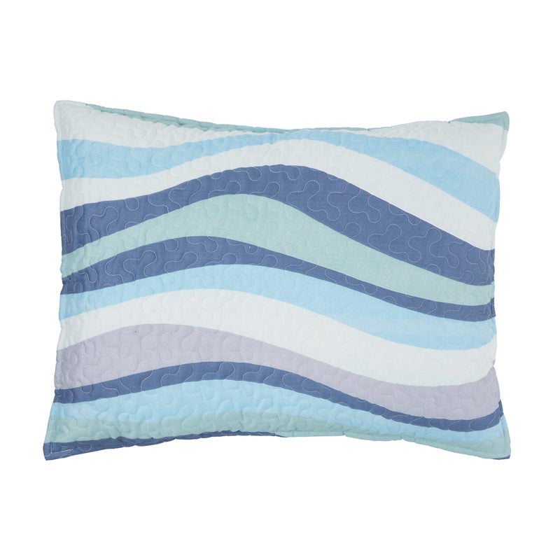 C&F Home Sea Waves Seawaves Blue Ocean Coastal Theme Twin Bed 2-Piece Beach Reversible Coverlet Lightweight Quilt Set with 1 Sham Reversible Bedding Coverlet Comforter Nautical Bedding Set Twin 2 - Image 5